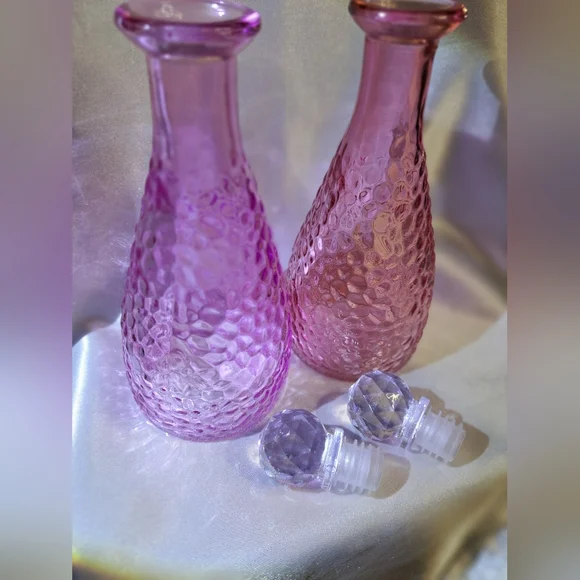 Purple and Pink Glass Bottles - Picture 4 of 5